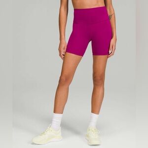 Lululemon Wunder Train High-Rise Short 6" Magenta Purple Yoga Gym Activewear